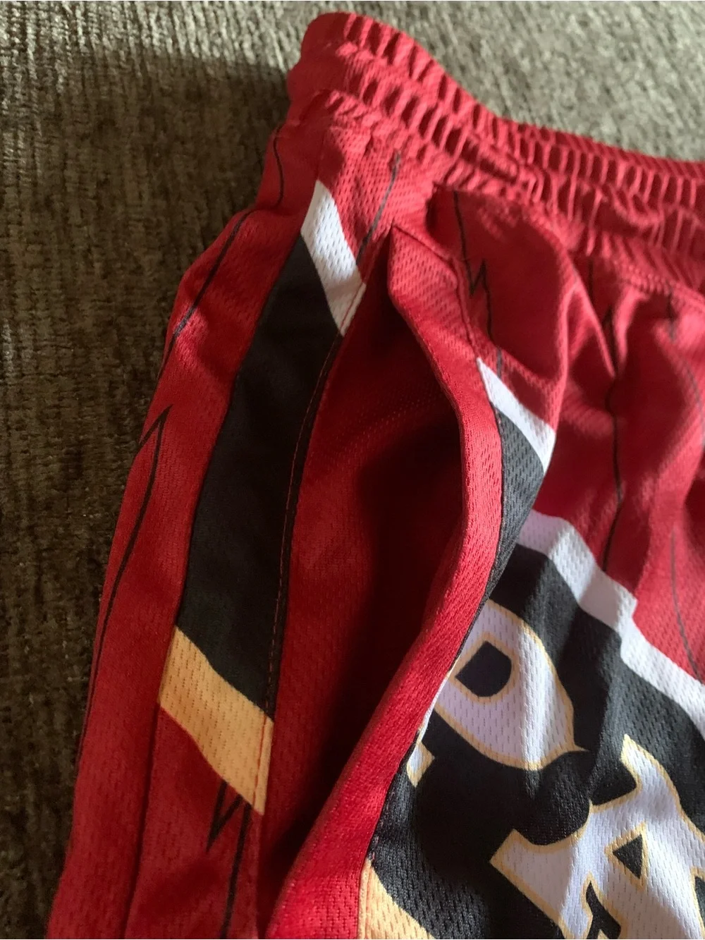 Basketball shorts featuring a graphic of Pablo Escobar with 